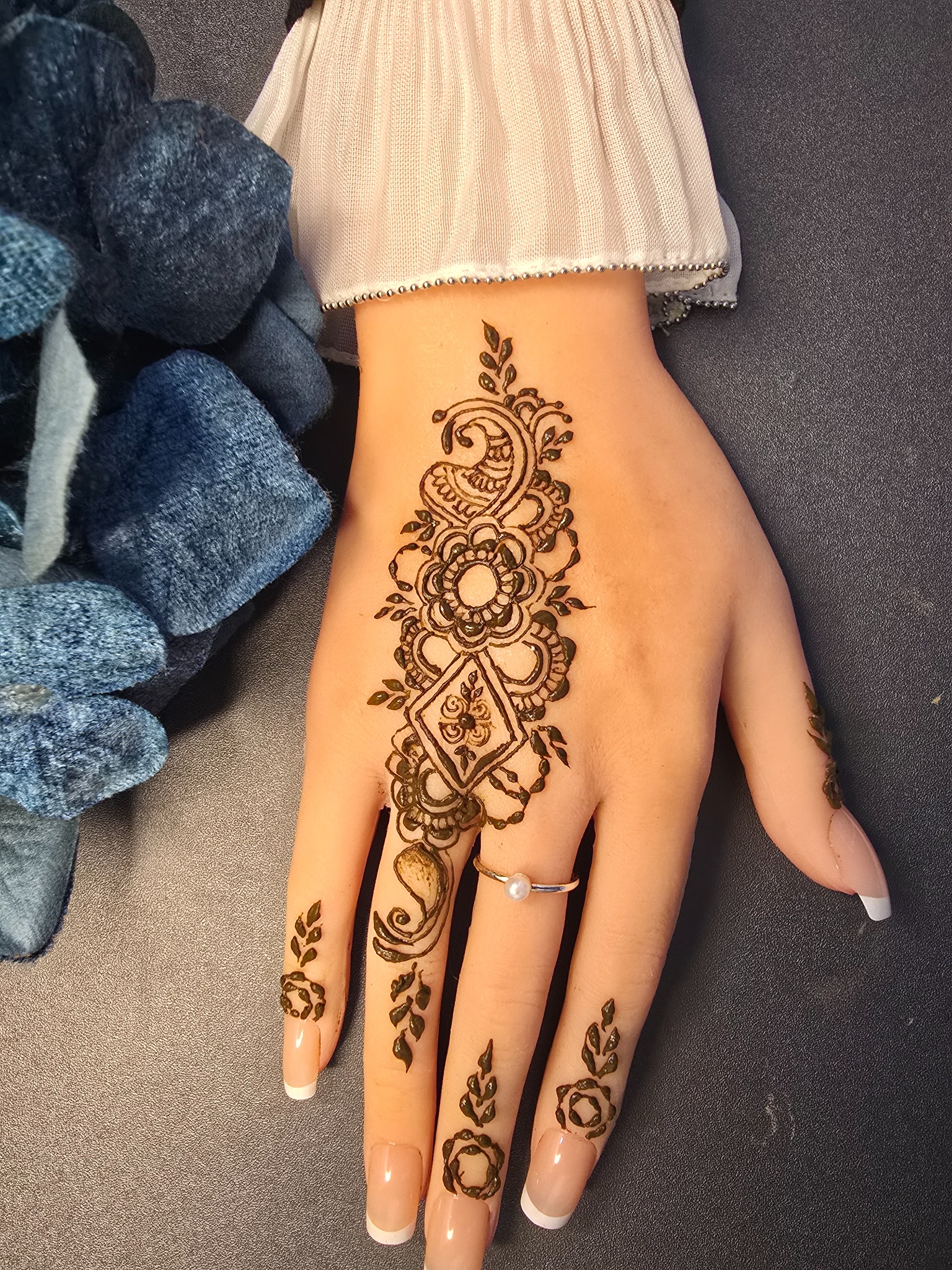 Mehndi Aura henna design inspiration on hands